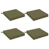 vidaXL 4-Piece Seat Cushions SOEST 4 pcs 100% Polyester Olive Green