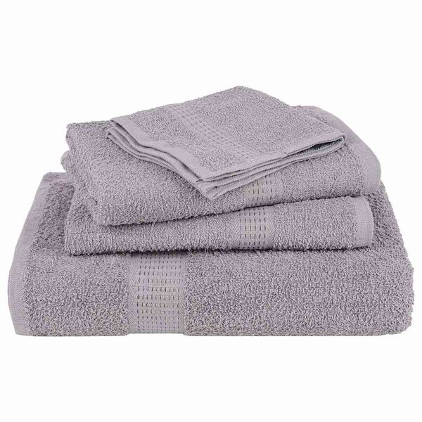 vidaXL Bath Towels "FROGN" 10 pcs Grey 100x150 cm 360 gsm