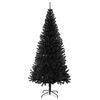 vidaXL Christmas Tree with 300 LEDs with Stand Black 210 cm PVC