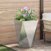 vidaXL Planter 2 pcs Silver 50 x 50 x 75 cm Galvanised Steel