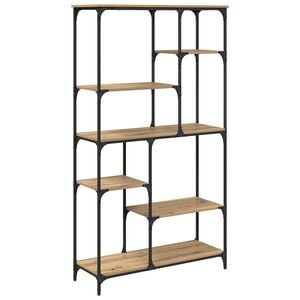 vidaXL Bookshelf 5-Tier 99 x 35.5 x 176 cm Engineered Wood Artisan Oak