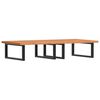 vidaXL Basin Shelf Wall Mounted Steel and Solid Wood Beech