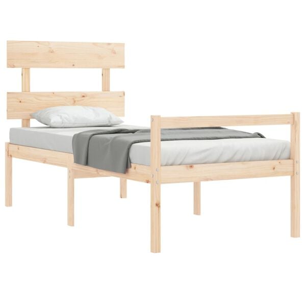 vidaXL Senior Bed without Mattress 90x200 cm Solid Wood