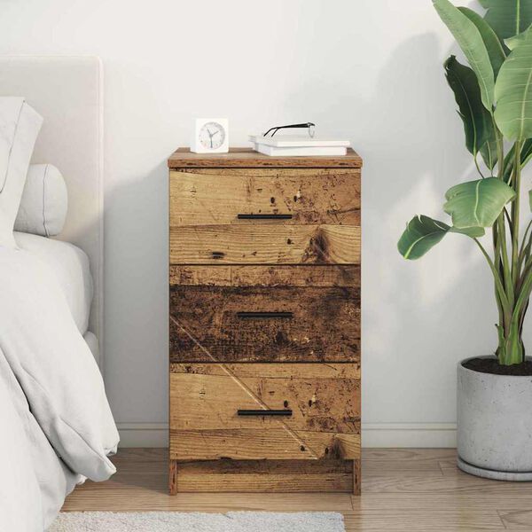 vidaXL Bedside Cabinet Old wood 38 x 38 x 66 cm Engineered wood