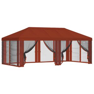 vidaXL Gazebo Cover with Sidewalls 6 x 3 m Terracotta Polyester 190