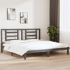 vidaXL Bed Frame without Mattress Grey 200x200 cm Solid Wood Pine