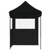 vidaXL Party Tent Folding Black 200 x 200 x 306 cm Oxford Fabric