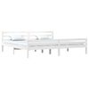 vidaXL Bed Frame without Mattress White Solid Wood 200x200 cm