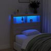 vidaXL Headboard Cabinet with LED Sonoma Oak 100x17x102 cm