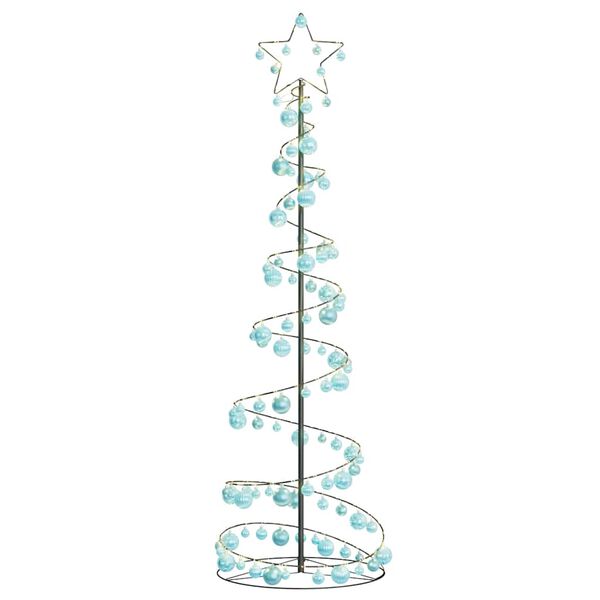 vidaXL LED Christmas Tree with Baubles 120 LEDs Warm White 180 cm