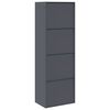 vidaXL Storage Cabinet with Storage 2 pcs Anthracite 60 x 40 x180 cm