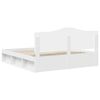 vidaXL Bed Frame with Headboard White 180 x 200 cm Solid Pine Wood