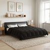 vidaXL Full Year Duvet Quilted Black 220 x 240 cm Microfiber