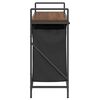 vidaXL Laundry Basket 3 Compartments with Shelf Brown Oak