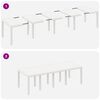 vidaXL Garden Dining Set 9 pcs White Polypropylene