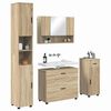 vidaXL Bathroom Furniture Set with Drawer with Shelf 4 pcs Sonoma Oak