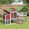 vidaXL Chicken Coop Mocha 186.5x58.5x113 cm Solid Wood Pine