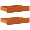 vidaXL Under-Bed Drawers 2 pcs Wax Brown 85x55x17 cm Solid Wood Pine