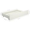vidaXL Bed Frame without Mattress White Solid Pine Wood 140x200 cm