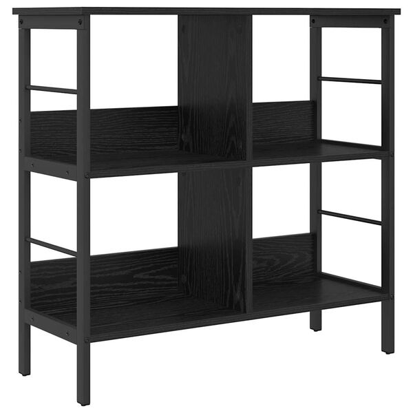 vidaXL Bookshelf Black Oak 82 x 32 x 79 cm Engineered Wood