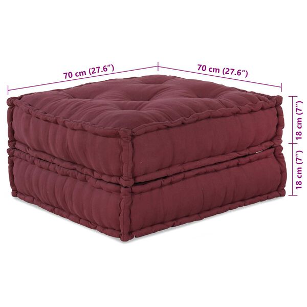 vidaXL Modular Sofa 2 pcs Maroon 140 x 70 x 36 cm Fabric