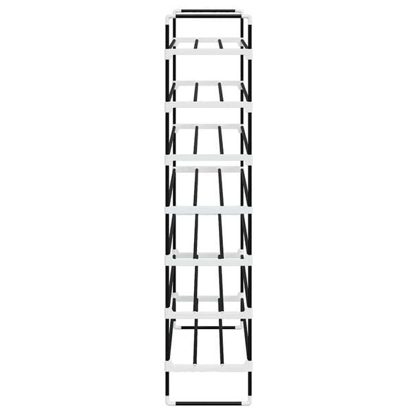 vidaXL Shoe Rack with 7 Shelves Metal and Plastic Black