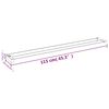 vidaXL Shower Shelf for Walk-in Shower Wall Chrome 115 cm Aluminium