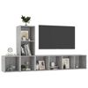 vidaXL 3 Piece TV Cabinet Set Concrete Grey Engineered Wood