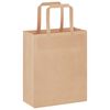 vidaXL Paper Bags 50 pcs with Handles Brown 18x8x22 cm
