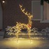 vidaXL 3D Reindeer with 250 LEDs Warm white 180 cm Rattan