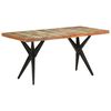vidaXL Dining Table 160x80x76 cm Solid Reclaimed Wood