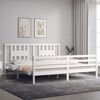 vidaXL Bed Frame without Mattress White 200x200 cm Solid Wood