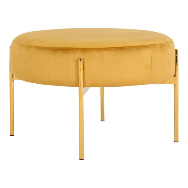 House Nordic Pouf Evie Mustard Yellow