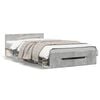 vidaXL Bed Frame with Drawer without Mattress Concrete Grey 100x200 cm