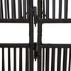 vidaXL Room Divider 5 Panels Black Poly Rattan