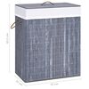 vidaXL Bamboo Laundry Basket Grey 100 L