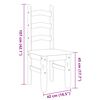 vidaXL 3 Piece Dining Set Panama White Solid Wood Pine
