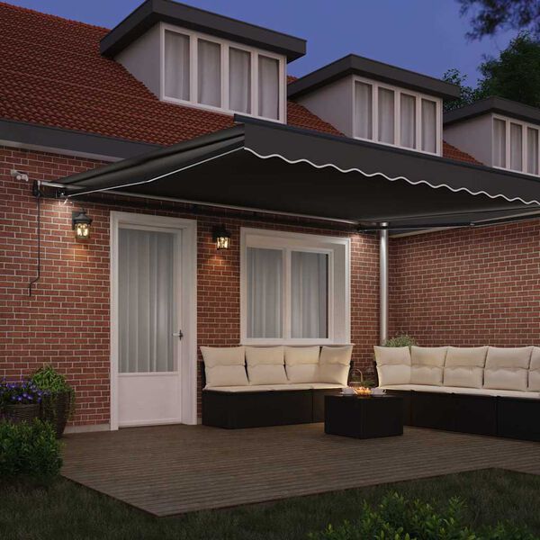 vidaXL Awning with Anthracite 4.5 x 3.5 m Metal