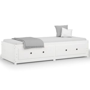 vidaXL Day Bed without Mattress White 90x200 cm Solid Wood Pine