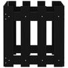 vidaXL Garden Planter with Fence Design Black 40x40x40 cm Solid Wood Pine