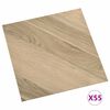 vidaXL Flooring Planks 55 pcs Brown 5.11 m&sup2; PVC