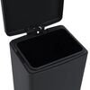 vidaXL Dustbin with Pedal Anti-fingerprint 30L Black Stainless Steel