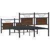 vidaXL Bed Frame without Mattress Brown Oak 120x200 cm Engineered Wood
