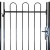 vidaXL Fence Gate with Hoop Top (single) 100 x 198 cm