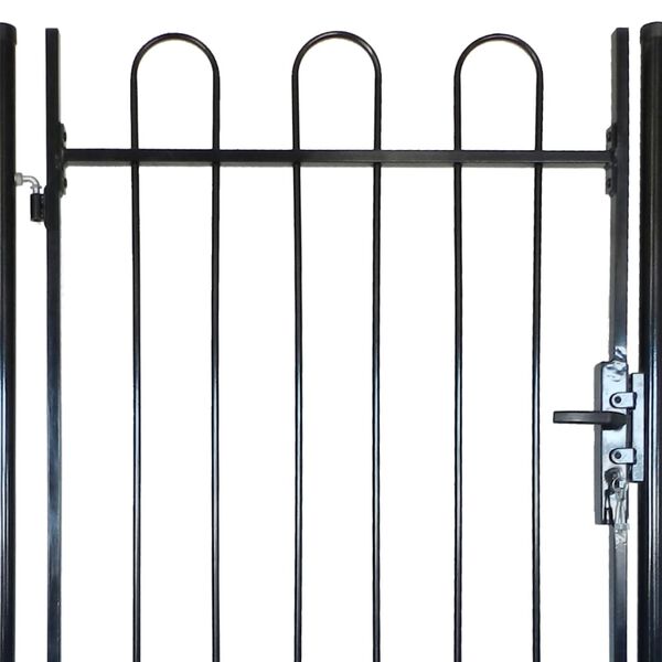 vidaXL Fence Gate with Hoop Top (single) 100 x 198 cm