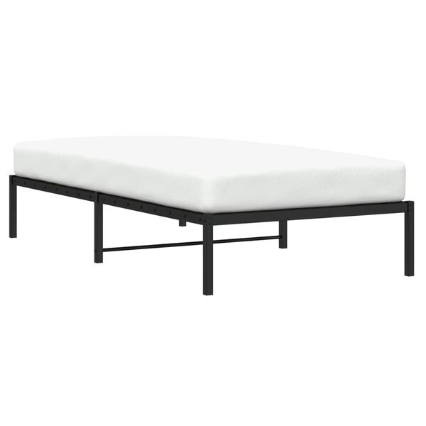 vidaXL Metal Bed Frame without Mattress Black 100x200cm