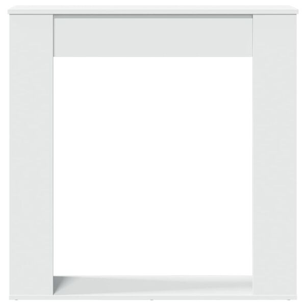 vidaXL Fireplace Surround White 100x20x100 cm Engineered Wood