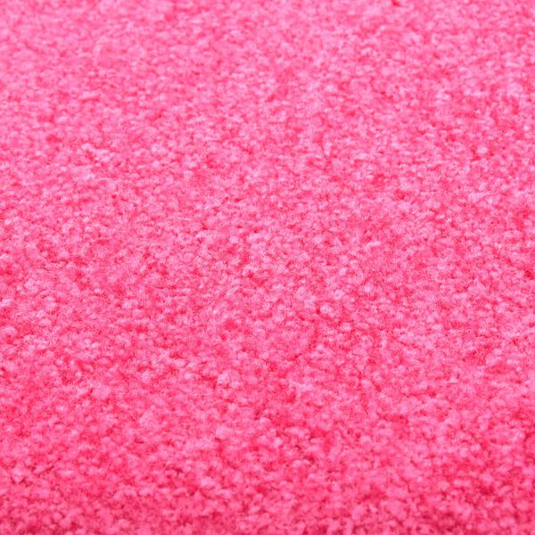 vidaXL Doormat Washable Pink 90x150 cm