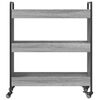 vidaXL Kitchen Trolley Grey Sonoma 70x30x82 cm Engineered Wood