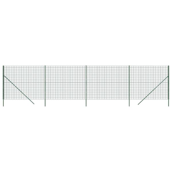vidaXL Wire Mesh Fence Green 1.4x10 m Galvanised Steel